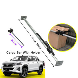 Adjustable Ratcheting 4x4 Cargo Bar Rack Universal Pickup Trunk Support Fixed Limit Rod Bracket Rails 1.5-1.9m Adjustable