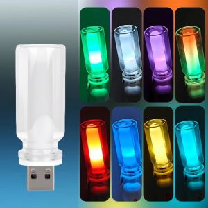 MODERNLUX Nhiều màu sắc Đèn nội thất ô tô Đèn LED RGB Công tắc cảm ứng Đèn LED USB Hiện đại Cắm là chạy Đèn trang trí cho Nội thất Ô tô