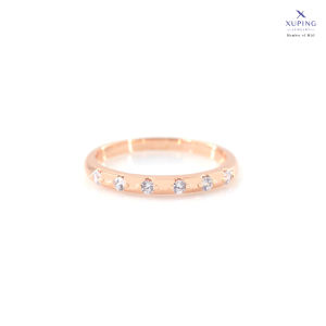 Xuping Cincin Mata Baris Aksesoris Perhiasan Lapis Emas (Gold All Model | Size 5 6 7 8 9)