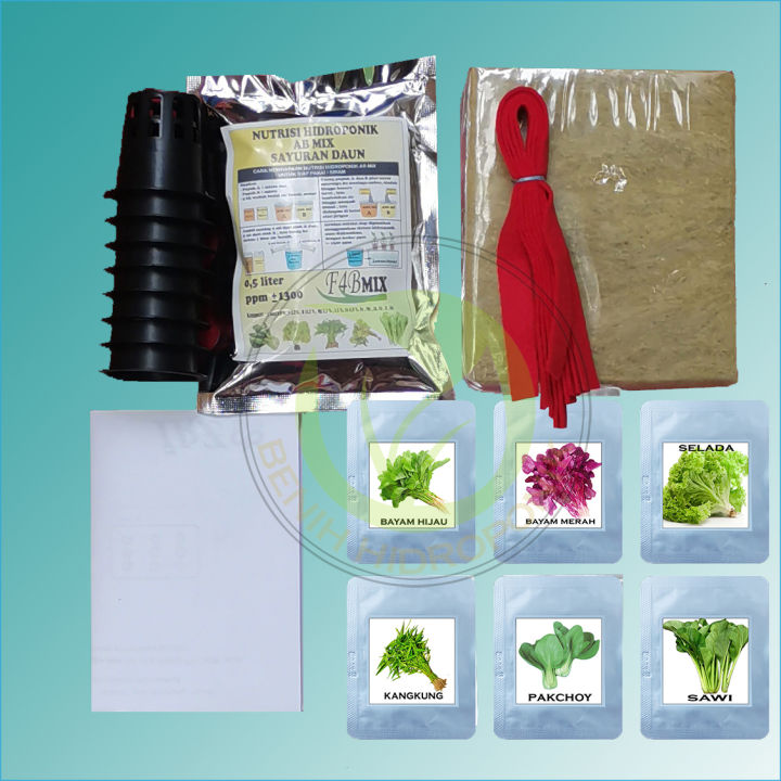 Paket Hidroponik Pemula Sayuran Daun 6 macam benih | Lazada Indonesia