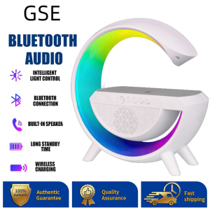 Multifunctional Bluetooth Speaker 15W LED Atmosphere RGB Light with Wireless Charger Desk Lamp Lamp Smart Speaker