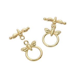 1Set 14K/18K Gold Plated Brass Copper Metal Toggle Clasp For DIY Bracelet Necklace Making Jewelry Clasp Findings