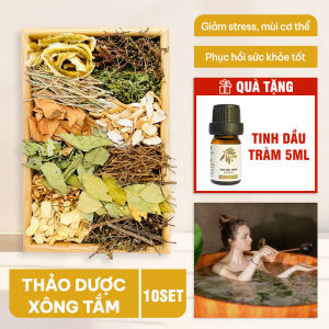 Lá xông tắm thảo dược 12 vị 10 set giải cảm thải độc phục hồi cơ thể tăng sức đề kháng hô hấp