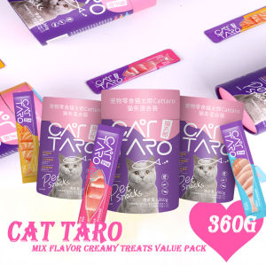 Cat Taro Creamy Lickable Puree Liquid Stick Value Pack (10g x 36) 360G Cat Treats Snack