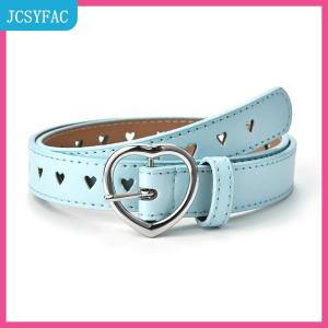 JCSYFAC Trẻ Em Giả Da Vành Đai Trẻ Em Dễ Thương Đào Tim Khóa Thắt Lưng Cô Gái Vành Đai Thắt Lưng