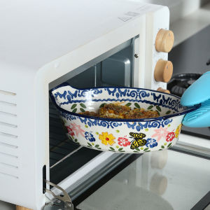 OMK American ceramic Bakeware Dishes oven salad bowl big fruit tray tableware Baking tray