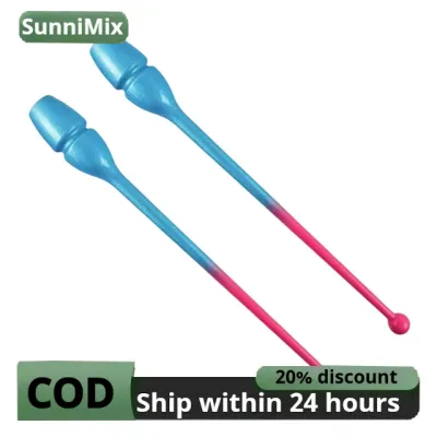 2Pcs Connectable Rhythmic Gymnastics Clubs 45cm Portable Lightweight Dance Props for Competition Performance Practice Show