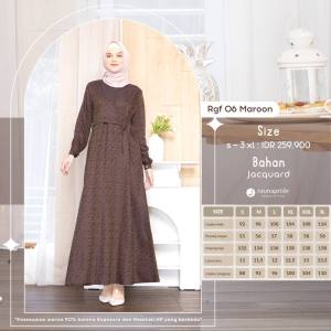 Rauna Sarimbit Keluarga Katun Jacquard / SR-06 Maroon / Fashion Muslim