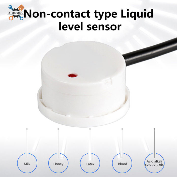 Ziqqucu Non Contact Liquid Level Sensor Contactless Water Tank Water ...