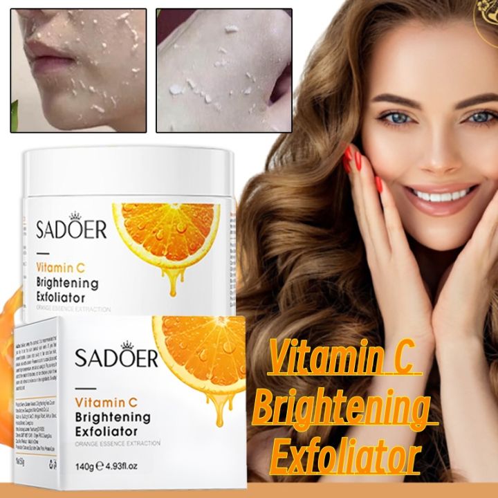140g Vitamin C Exfoliating Gel Scrub Whitening Facial Body Scrub Deep