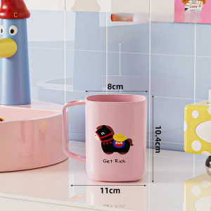 Cốc nhựa đánh răng kèm khe cắm bàn chải họa tiết hoạt hình dễ thương LILA CNSOC15