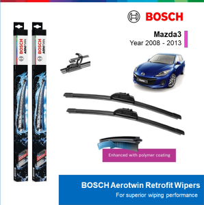 BỘ GẠT MƯA BOSCH AEROTWIN 24" & 18": MAZDA / MAZDA3 ĐỜI XE 2008 ĐẾN 2013