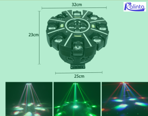 8 head led bee disco lights dj party disco ball lights with multiple function options for bee eye and disco ball