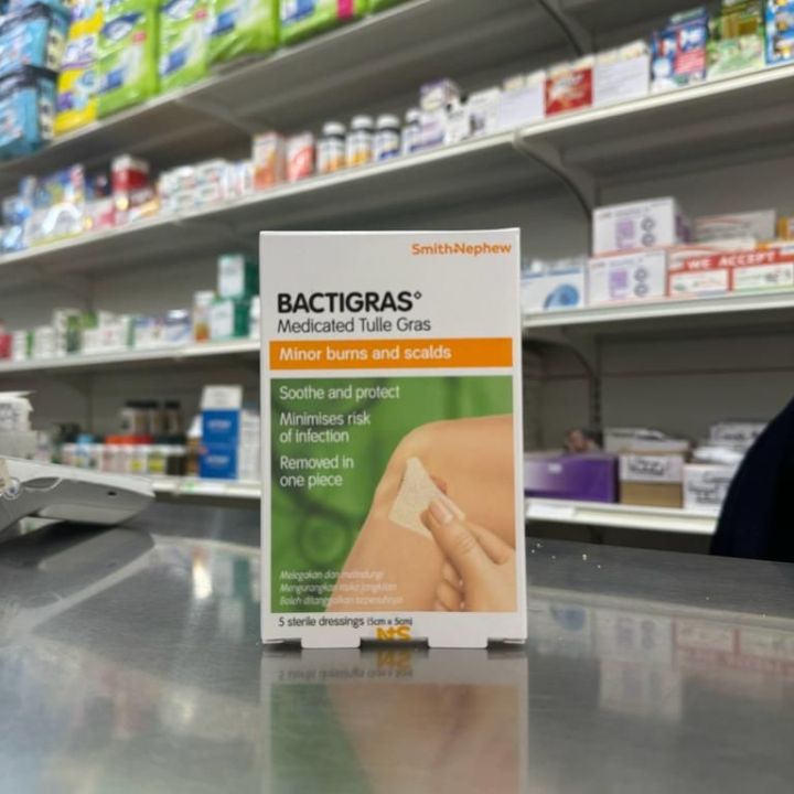 SMITH AND NEPHEW BACTIGRAS MEDICATED TUILE GRAS MINOR BURN AND SCALDS ...