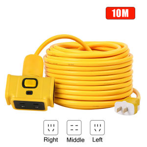Cuộn Dây Điện 10M Kèm Ổ Cắm Đúc Và Phích Cắm Đúc Liền Dây Chịu Lực Cao Có Lớp Vỏ Dày Chống Cháy Chống Đóng Băng Dây Cấp Nguồn 220V