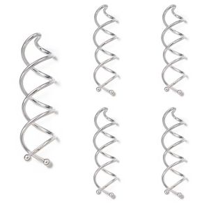 GAOSU 5pcs Kẹp Tóc Xoắn Kẹp tóc xoắn ốc Mũ cô dâu Tóc Tiên Đồ trang trí kẹp tóc Phụ kiện tạo kiểu Máy bện tóc Vít Bobby Pin Phụ nữ