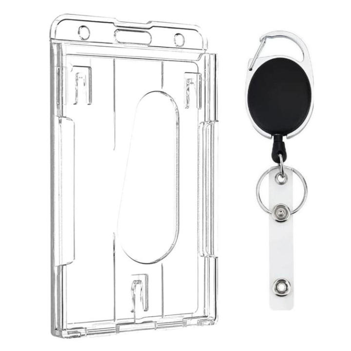 Durable hard case with badge reel, pack of 10