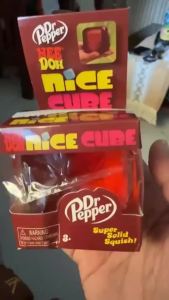Dr Pepper x NeeDoh Nice Cube Limited Edition Squishy Fidget Toy Stress Relief Squeeze Cube Great G