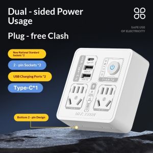 0k miễn phí shipYzlong đa chức năng bộ chuyển đổi nguồn USB với nhiều cửa hàng cho nhà và ký túc xá sử dụng