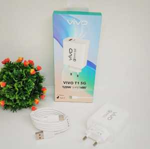 Charger FOR VIVO T1 5G 120W Fast Charging Micro & Type C Original 100% Adapter High Quality