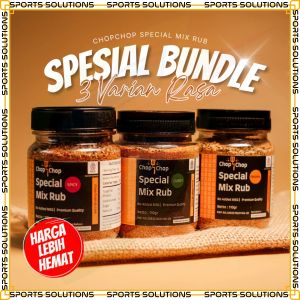 SPORTS SOLUTIONS X CHOPCHOP Rub Paket Hemat 3rasa Bumbu Marinasi / Dry Rub Bumbu Marinasi Paket Bundle Chop Chop Rub Kombinasi dengan 3 Varian - Ori Curry Spicy Bumbu Marinasi Rendah Kalori Bumbu Marinasi Kari  Bumbu Marinasi Original  Bumbu Marinasi