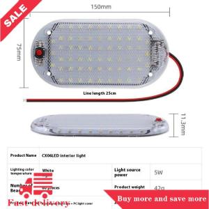 [COD]Flash Delivery 1Pcs Car Ceiling Indoor Interior Lamp For Motorhomes Led Bars 12v-85v Led Car Universal Roof Bars Car Reading Light Trunk Light