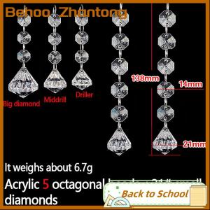 Behoo 10pcs Acrylic Pha lê hạt Mặt Dây chuyền vòng hoa đèn chùm treo bên trang trí đám cưới Bảng centerpieces Rèm DIY