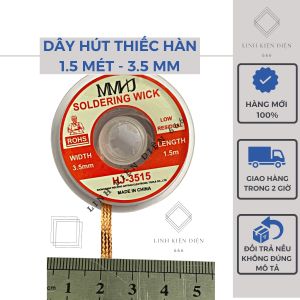 Dây hút chì (1.5 Mét – 3.50mm) loại tốt có bản to dây đồng nguyên chất hút thiếc hàn DHT3515M