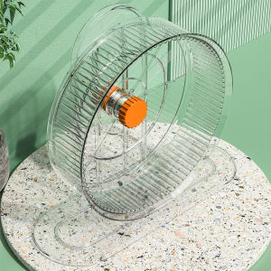 AP AIMAYAPET 21cm Transparent Silent Hamster Wheel with Adjustable Height Stand Mainan Hamster Small Pet Toy 仓鼠跑轮