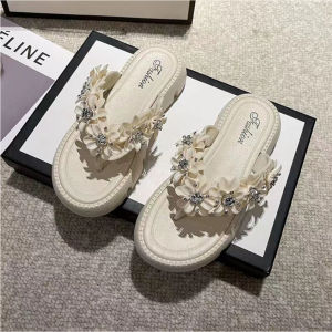OKAIDO Sandal Jepit Wanita Cewek Perempuan Gaya Fashion Korea Style Variasi Bunga Nyaman Kekinian