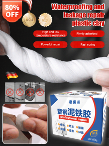 Waterproof And Leak-proof Plastic Steel Mud Plastic Steel Mud Iron Glue Strong Repair Plastic Steel Mud Waterproof Leak Repair Crack Gap Repair Plugging Leak Metal Repair