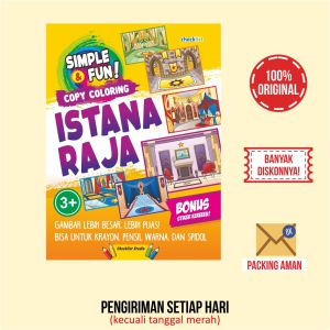 Buku Mewarnai Copy Coloring Istana Raja Bonus Stiker Aktivitas Anak