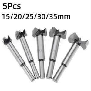 Kirilgu Carbon Steel Forstner Drill Bit 5PCS Set Sharp High Precision Cutting Edge for Professional Woodworking Projects 3M8Q4