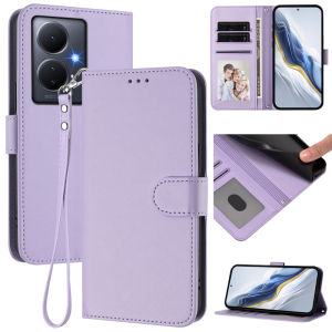 Luxury Flip Leather Case For Vivo Y78 5G V29 Lite Y27 5G Y17 Y15 Y12 Y20 Y02 Y76 Y76s Y52 5G Y53S 4G Y51A 2021 Y27 4G Slim Book Wallet Card Slot Skin Stand Protect Cover
