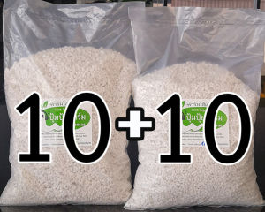 เพอร์ไลท์-perlite(980g-1000g) + เวอร์มิคูไลท์-vermiculite(1.3-1.4 kg) (ประมาณ10+10 ลิตร) เยอะจุกๆ