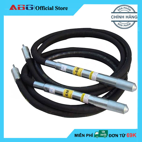 Dây đầm dùi ABG phi 35-4m chất lượng cao sử dụng với máy đầm dùi bê tông, vỏ được làm từ hợp chất cao su bao quanh thân hợp kim thép chất lượng cao - ABG Shop