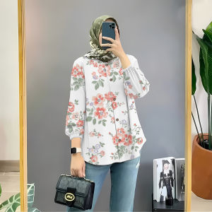 Muslim womens shirts casual long-sleeve shirts for women oversized loose tops Simple and versatile T-shirts for women