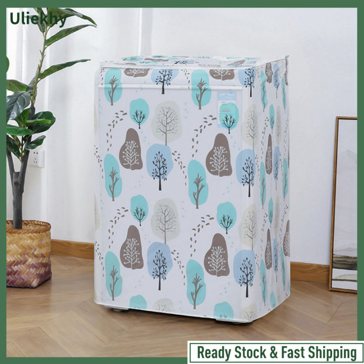 Washing Machine Case Uliekhy 5-12KG Washing Machine Cover Waterproof PEVA Top Loading ...