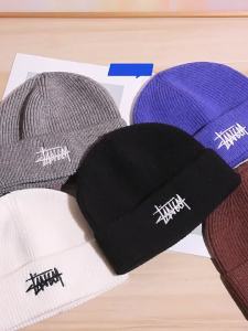 Mens winter large head circumference knitted hat Korean style beanie warm woolen hat for women makes the face look smaller for adults