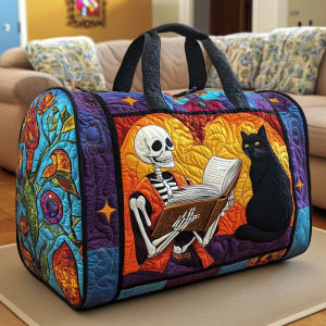 3D New cat model 4 Series quilted cotton travel bag fashionable printed womens yoga bag handbag