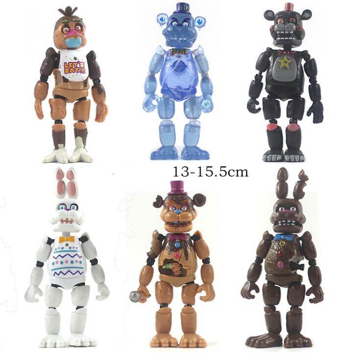 6pcs 13 15cm Five Nights At Freddys Security Breach Action Figure Toy