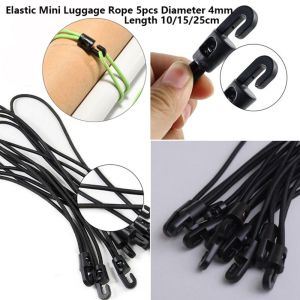 LUMINOU 5pcs Mini Elastic Luggage Rope Multi Functional Diameter 4mm Bicycle Motorcycle Latex Binding 4 Colors Luggage Elastic Rope