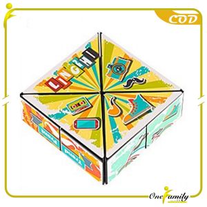 ONE-M343 Mainan Edukasi Anak Rubik Geometri 3D Magnetic Motif Hand Flip Puzzle Toys / Magic Rubik
