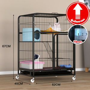 Winky Wink🌈กรงแมว กรงแมวราคาถูกๆ คอนโดแมว 2 ชั้น 3ชั้น 4ชั้น ขนาดใหญ่  มีล้อและบันได แข็งแรง ทนทาน กรงกระต่าย กรงหนูแฮมสเตอร์