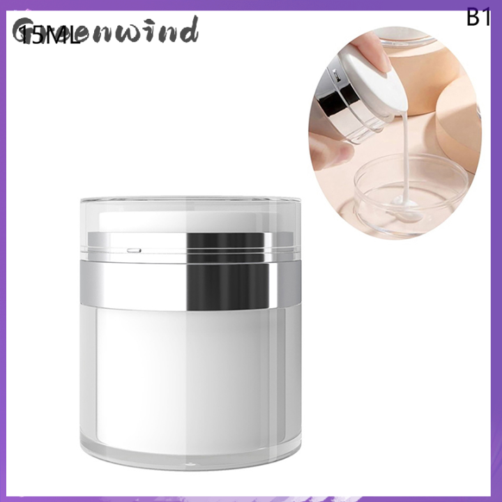 【Greenwind】 Empty Airless Pump Jar Refillable Creams Gels Lotions