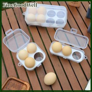 FineGoodWell Outdoor Shockproof Egg Box Storage Box Portable Camping Shatterproof Egg Tray Home Plastic Protection Box Travel Shatterproof