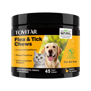 TOVITAR® Pet Flea and Tick Chews For Cat and Dog 45 chews