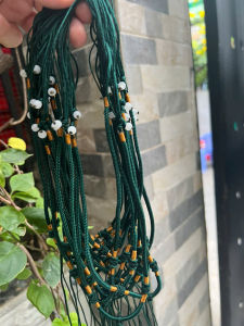 Sợi Dây Đeo cổ mới Xanh Rêu Đậm Đẹp Kiểu dạng rút size 3mm x dài trồng cổ Anh Chị tự chỉnh theo ý 23cm - 30cm Phối với mặt Phật mặt dây chuyền nam nữ đeo được hết rẻ đẹp có 49k/1 sợi ạ