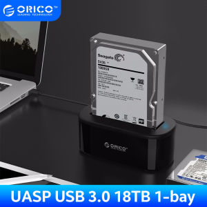 ORICO 6218US3 UASP 2.5/3.5 นิ้ว Hard Drive Docking Station USB 3.0 18TB Single-bay HDD Enclosure และ SSD Hard Drive Dock อุปกรณ์เสริมคอมพิวเตอร์