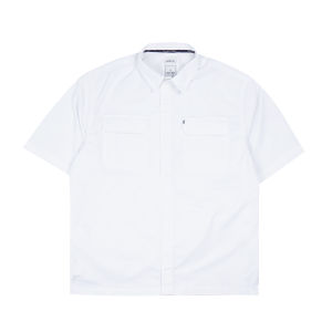 M GEE Kemeja Outdoor Tactical Lengan Pendek Baju Kantor Putih Trevor C014 White